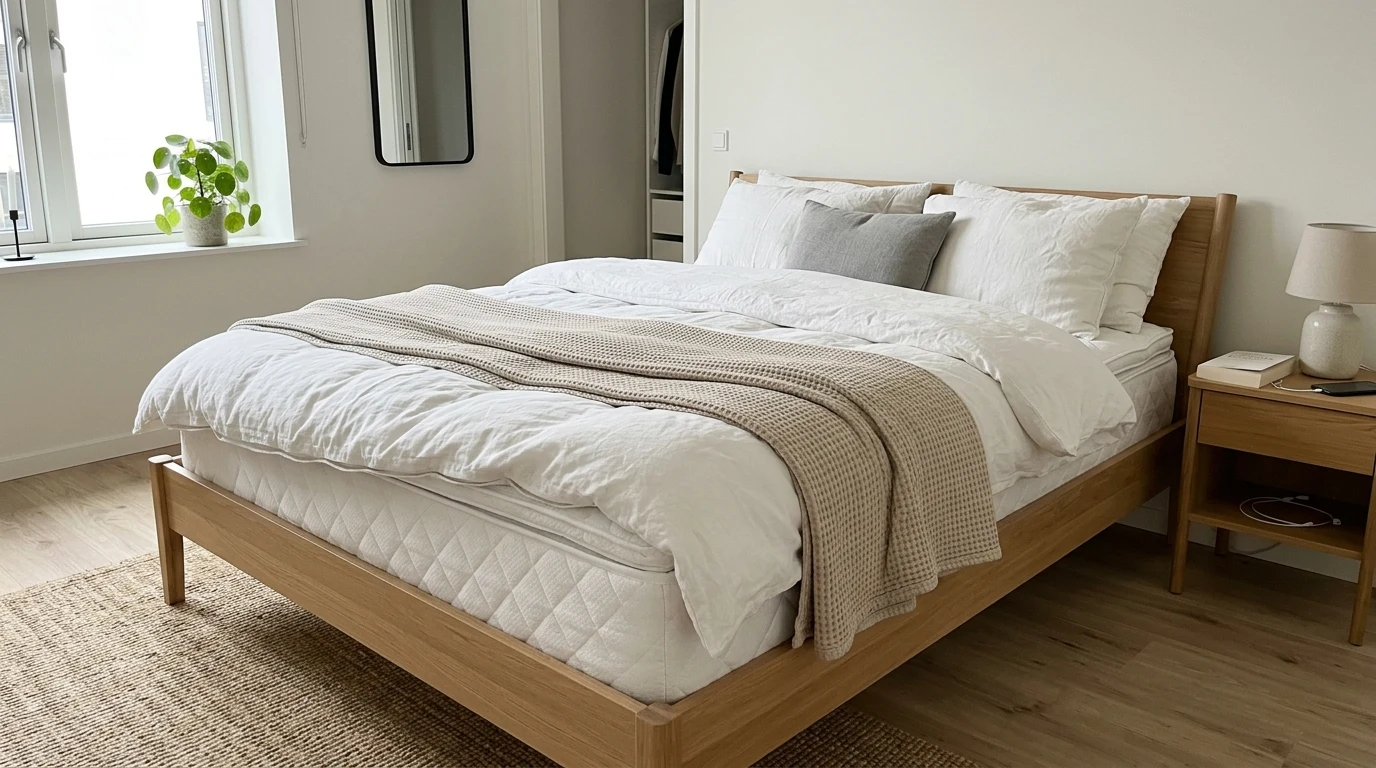 Matrace Dreamzone: Velký přehled modelů PLUS a GOLD z JYSKu, test a recenze 1 Pěnová ortopedická matrace Dreamzone řady GOLD na lůžku