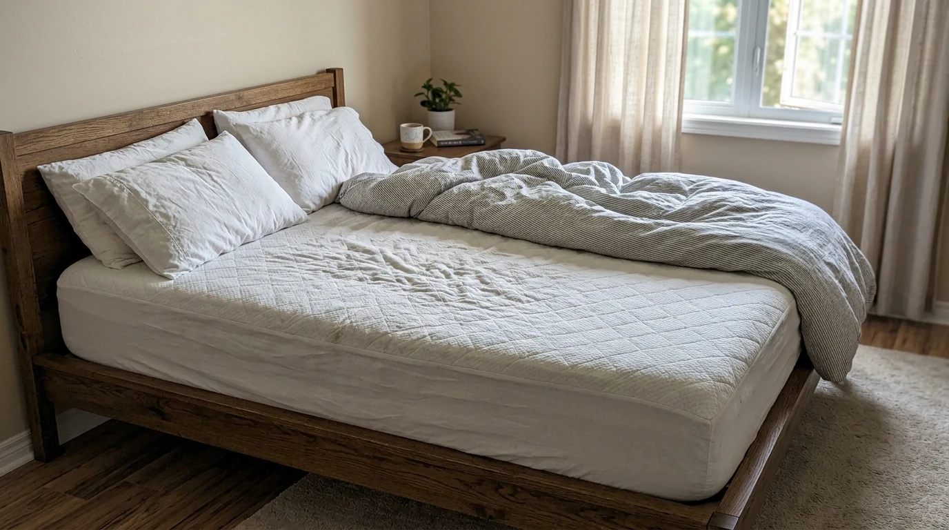 Matrace z Lidlu (Livarno Home / Meradiso): Velká recenze, test a zkušenosti 1 Pěnová 7-zónová matrace z e-shopu Lidl na rámu postele